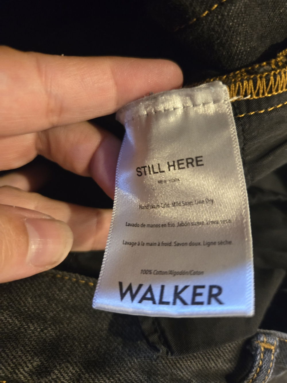 Still Here Woody Rainbow Walker Jeans size 27 Wide-Leg Black Jeans - Picture 5 of 7
